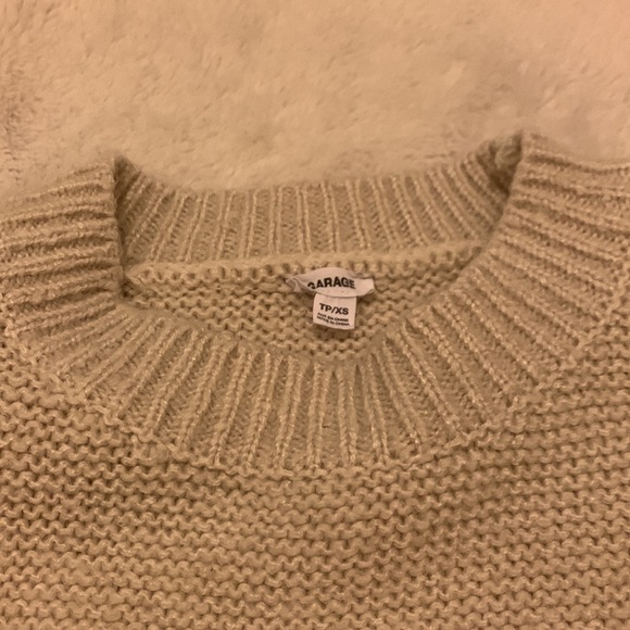 Garage Cream Cropped Sweater Size XS - Picture 3 of 4